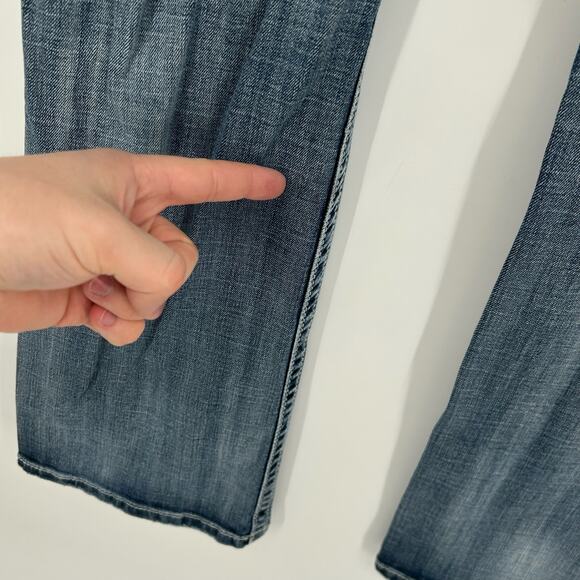 Vtg y2k Women's' Low Rise Miss Me Blue Denim Bootcut Jeans JW5406BV SZ 32 (34) - Picture 9 of 10